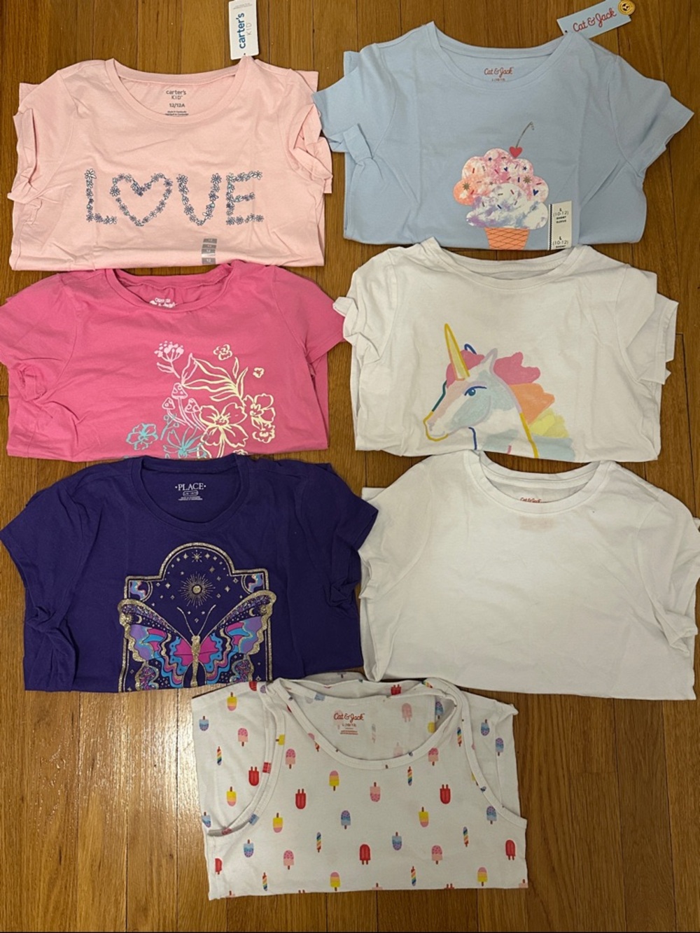 7 Girl’s Tops, size 10/12